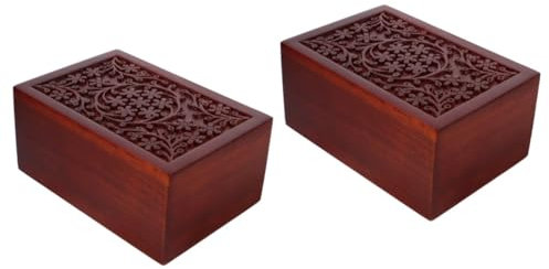 Sosoport 2 Stücke Box Leichte Haustier Urne Holz Katze Urne Box Finish Für Haustier Asche Lagerung