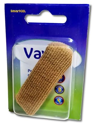Vaya Medical Zehenschutz Zehenschutzkappe mit Stoffbezug Zehenkappen Zehenschoner Medizinisches Polymergel SmartGel 1 Stück Größe L XL