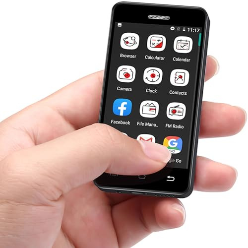 Hipipooo Petit téléphone 3G Mini téléphone Support Carte Nano SIM 2,5 Pouces 950 mAh Android 8.1 téléphone pour Enfants 2 Go + 16 Go (S9pro-Noir)