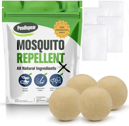 Pesdispear Repulsif Moustique, Anti Moustique Mieux que le Attrape Moustique e Ultrason Interieur 4 Balles