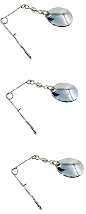 WOONEKY 30 Stück Angel Spinnerbait Köder Zubehör Angellöffel Angelköder Pailletten Angelspinner Silber