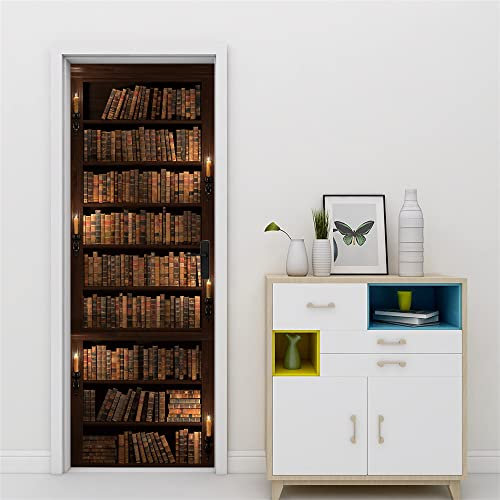 3D Türtapete Türaufkleber Selbstklebend 80x200 Türfolie Poster Fototapete Türbilder Türtattoos Wasserdichte Tür Stickers für Kinderzimmer Wohnzimmer Badezimmer Bücherregal