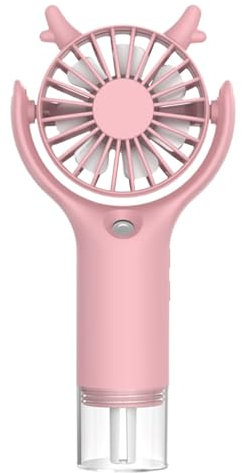 Ventilador de niebla - enfriador personal de mano recargable, diseño compacto de carga USB | Dispositivo portátil de humidificación por pulverización de agua con 3 velocidades ajustables para