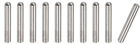 sourcing map Spine per tasselli da 4 x 16 mm, 10 pezzi in acciaio inossidabile 304 a testa tonda piatta smussata con estremità smussata, perni per letti a castello e mensole, elementi di fissaggio