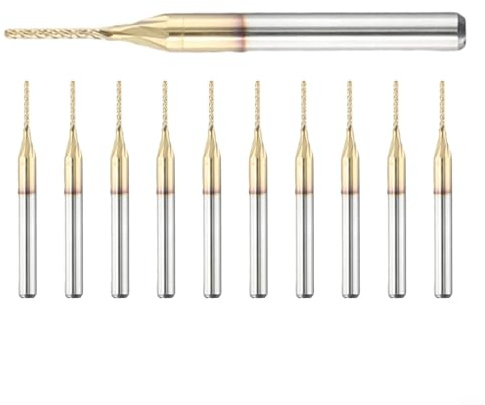 Hartmetall-Schaftfräser-Werkzeuge Hartmetall-Schaftfräser Gravur CNC-Fräser-Bits Set 1 mm Hartmetallfräser zum Gravieren und Fräsen in einer Vielzahl von Anwendungen