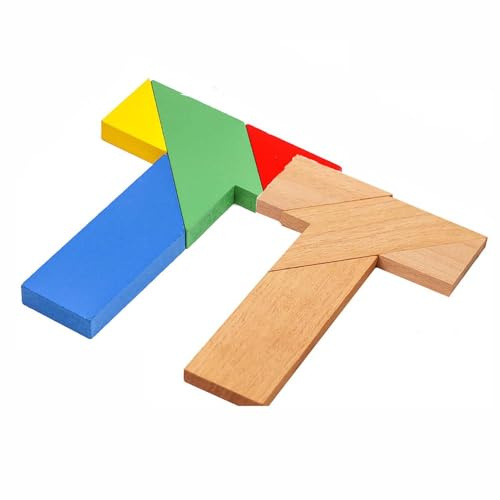 2 Stück Wooden T-Shaped Educational Puzzle Toy,Mini-Holz-Puzzle Das T-Puzzle,Knobelspiele Holz,IQ Spiele 3D Mini P/uzzle, Logikspiele Knobelspiele Geschicklichkeitsspiel Geduldspiele Denkspiele