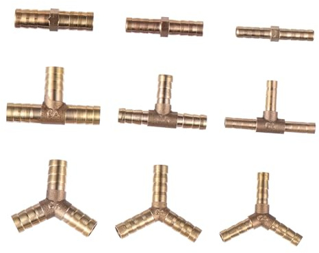 ROMISBABA 9 Piezas Conjunto Racores de Cobre Resistentes para Tuberías de Gas Natural Boquillas Duraderas Fáciles de Instalar Accesorios para Mangueras de Riego y Sistemas de Aire