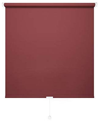 JalousieCrew Verdunklungs-Springrollo Classic - Bordeaux - Breiten 062 bis 182 cm - Höhe 130 oder 230 cm - Hitzeschutz (092 x 130 cm)
