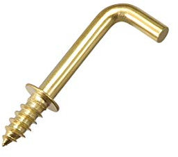 sourcing map 50 Stk. Schraubhaken Deckenhaken Selbstschneidend Einschrauben Haken mit Platte Golden 0,8