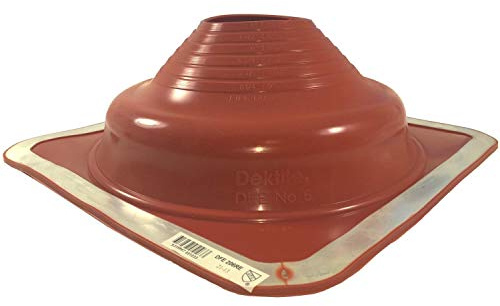 DEKTITE DFE206RE Rohrleitungsmanschette, quadratisch, Silikon, flexibel, für Rohrgrößen 12,7 cm – 22,9 cm, Rot