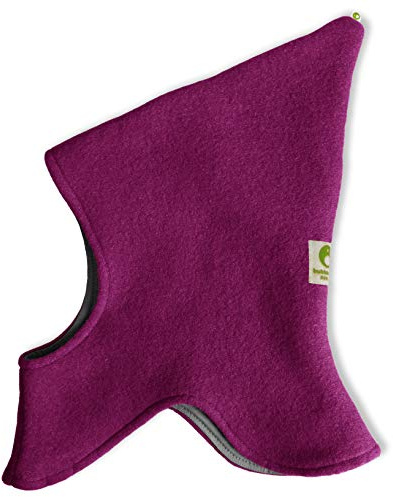 bubble.kid berlin Schlupfmütze KALLAI aus Soft-Walkwolle – Wintermütze Baby & Kinder mit Bio-Baumwollfutter – Made in Germany (Granat - M(1–3 Jahre)