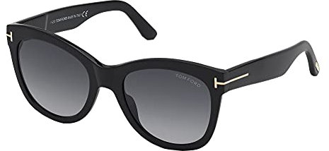 Tom Ford WALLACE FT 0870 SHINY BLACK/GREY SHADED 54/20/140 women Sunglasses