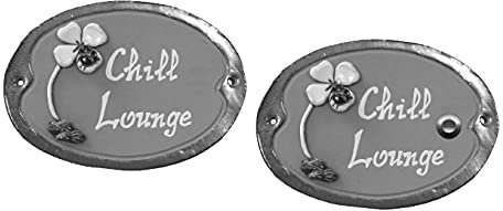 Kleeblatt mit Käfer-Keramikschild-Türschild-Klingelschild-Namensschild-Schild-185 x 125 mm-Relief von Hand gefertigt-Incl. Eigentext-Mit, oder ohne Klingel (6980 mit Text mit Klingel)
