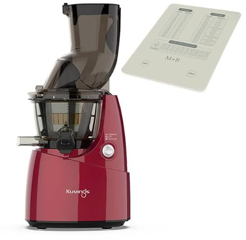 Kuvings B8200 Whole Slow Juicer with Wide Feed Chute, Dark Pearl Red