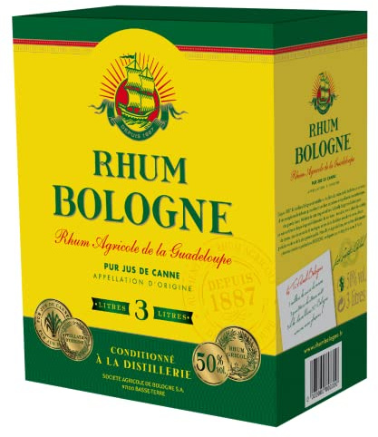 Bologne - Rhum Agricole Blanc de la Guadeloupe - Pur jus de canne - 50% - Bag in Box BIB (1 x 3L)