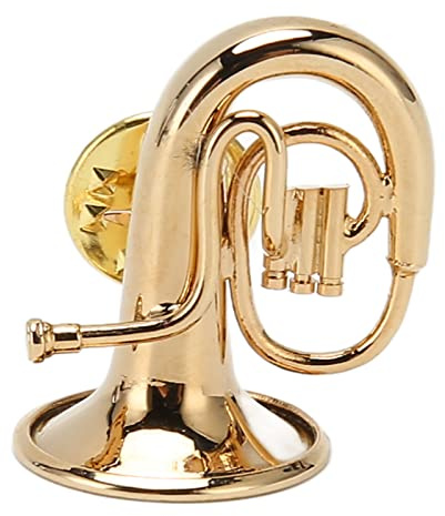Tuba Brosche Revers Pin Miniatur Musikinstrument Geschenk für Musikliebhaber Elegante Schmuck Accessoire für Frauen Männer