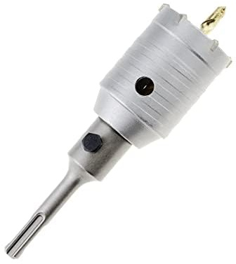 Ø55mm Core Drill Bit Masonry Hole Cutter + 110mm SDS Plus Adapter | Concrete Hole Saw Wall Drill Bit Heavy Duty for Brick Walls Stone