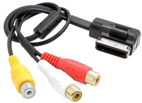 xiwai AMI MMI auf 3 RCA Audio-Video-Kabel, weiblich, DVD-Video- und Audio-Eingangskabel für Auto, Audi A1, A7, A8, VW