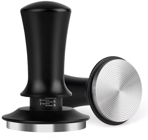 Attsky 51mm Espresso Tamper, Coffee Tamper for Espresso Machine, Espresso Tamp with Spring Loaded Tamper, Depth-adjustable Espresso Hand Tampers 51mm