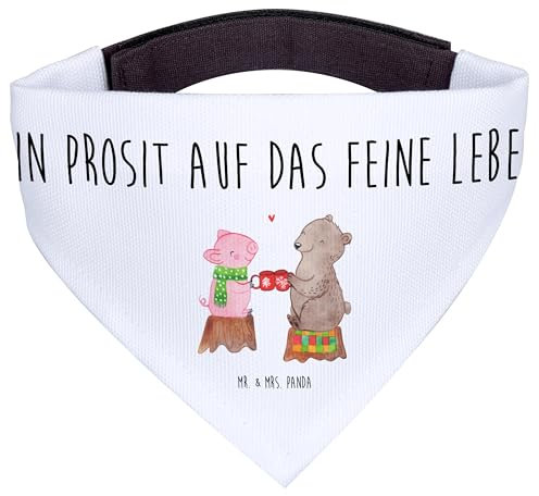 Mr. & Mrs. Panda Hundehalstuch L Glühschwein Sause - Geschenk, Halstuch Hund, Weihnachtszeit, Hundetuch, Alles Gute, Für Hunde, Bandana, Hundeschal, Schwein, Weihnachten, Prost, Bär