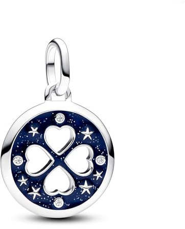PANDORA ME Glücksmedaillon Charm aus Sterling Silber mit Zirkonia, Kompatibel ME und Moments Armbändern, 793104C01
