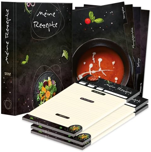 PRICARO Rezeptordner Komplett-Set Gourmet, A4, 8 teilig