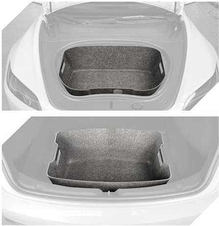 VLOX Tesla Model 3 Highland Kofferraum- & Frunk-Organizer Aufbewahrungsbox-Set – Passgenau für Model 3 2021–2024, 60 L Kofferraumbox & 88 L Frunk-Box, Auto-Aufbewahrungsboxen mit 4 Schlaufen für Gurte
