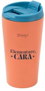 Mr. Wonderful - Tazza take away termica - Elementare, cara - Realizzata in Acciaio Inossidabile a Doppia Parete - Mantiene il Calore e il Freddo