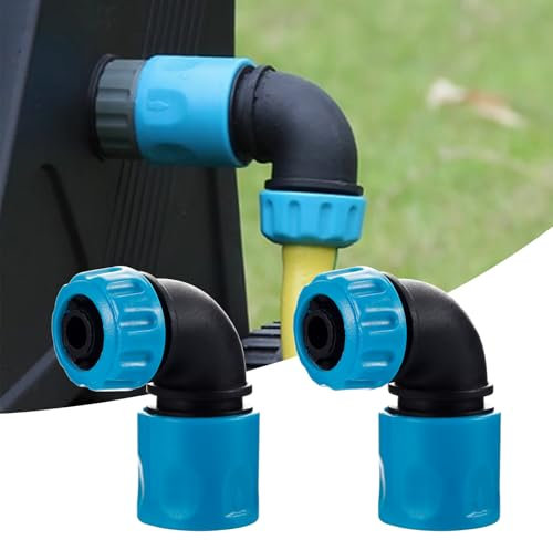FULAIERGD 2 Pcs ABS 1/2 (12.5mm) Hose Elbow Quick Connector Garden Irrigation Car Wash Hose 90 Degree Elbow Quick Coupling Adapters