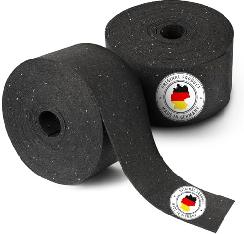 etm Rollo Terrasteads - 10 m / 50 mm x 5 mm - Alfombrilla protectora de construcción para terrazas de caucho granulado, base de goma cortada a medida como alfombrilla antideslizante, espaciador