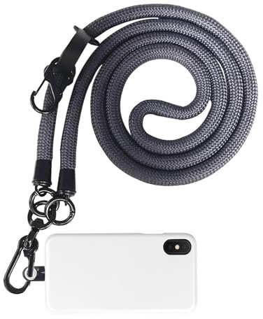 Cell Phone Lanyard - Cros-body Phone Strap, Phone Rope Lanyard, 10mm Phone Cros-body Neck Holder with Spacer, Thick Anti Theft Phone Strap Neck Phone Holder for Outdoor Activities Travel