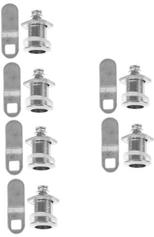 YARNOW 6 Set Cestino può Bloccare Bidone della Spazzatura All'aperto Bloccabile Camera da Letto con Pattumiera Bloccaggio Compost Lavello Cassetta di Sicurezza Potere Silver Lega di Zinco