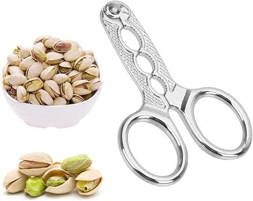 Stainless Steel Nutcracker - Multi-Function Heavy Duty Tool for Pistachios, Walnuts, Pine Nuts | Rust-Proof Kitchen Gadgets with Ergonomic Handle