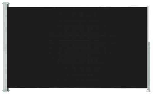 Eleganz Toldo lateral extensible, 180 x 300 cm, color negro, 100% poliéster con revestimiento de poliuretano, acero pulverizado, perfecto para terraza y jardín, duradero y resistente a la intemperie