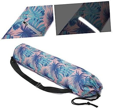 KOMBIUDA Printed Canvas Yoga Bag Mit Zipper Pocket Leichte Schultertasche Für Sport Reisen Und Robuste Yogamatten-Tragetasche Für Damen Und Herren