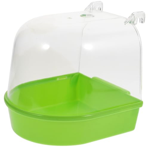 Milisten Papageienbadewanne Vogelbadbox Aus Langlebigem Material Für Wellensittiche Und Kanarienvögel Vogelkäfig Zubehör Zur Stressreduktion Und Fellpflege