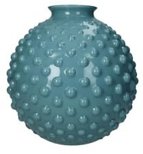 Brandani vaso moderno Bolle color eucalipto in vetro diametro 26 cm