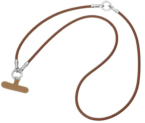 sourcing map Phone Lanyard, Crossbody Cellphone Chain Strap Woven Lanyards Detachable Anti Theft Phone Strap with Tether Tabs