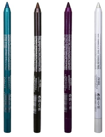 Crayon Eyeliner 4Pcs 4 Couleurs Perle Anti-taches Eyeliner Pailleté Longue Durée 8.5g Crayon Fard À Paupières De Maquillage Imperméable, Style 3..