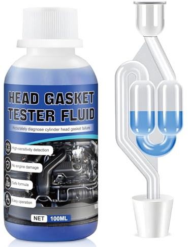 Test CO2 Joint de Culasse, Testeur Joint de Culasse, 50 Tests, 100ml | Test Joint de Culasse, Diagnostic Rapide et Fiable, Pour Joint De Voitures, Camions Moteurs Refroidis Par Eau, Moteurs