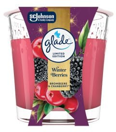 Glade Kerze Winter Berries, 112 g, Limited Edition, fruchtiger Beerenduft, ideal für die Winterzeit und festliche Stimmung
