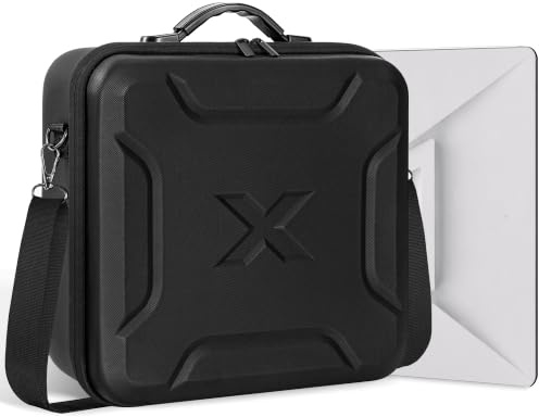 LASUK Väska kompatibel med Starlink Mini, transportväska utomhus, svart | Vattentätt hårt fodral, bärbar hårt skal väska med stötsäkert EVA-skyddsfodral och axelremmar