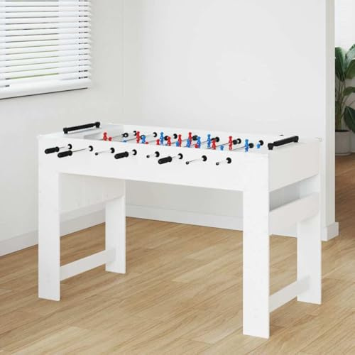Kaloriko bordsfotboll bordsskicker vit x 60,5 x trämaterial inomhus lekbord med stabil stång, kicker figurer, boll och TPE hörnskydd för fritid, familjer, barn och vuxna