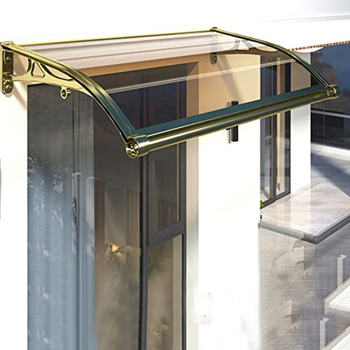 Waterproof Door Canopy - Outdoor Rain Shelter Soundproofing Roof Cover for Back Door 100X600cm (39inX236in) - Canopy for Door & Window Protection