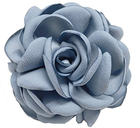 Cheerlife Haarclip Haarklipp Blumen Haarklammer Haarspange Ansteckblume Brosche Blumen Blau-Grau