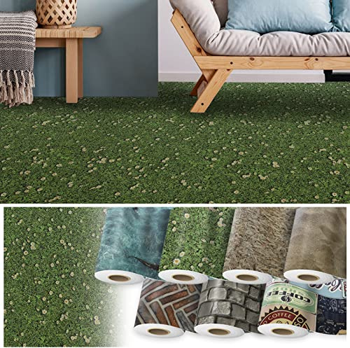Floordirekt CV-Belag Moonlight 3D - Zuschnitt - Meterware - Bodenbelag PVC Länge auf Maß mit 3D Effekt (200 x 200 cm, Daisies)