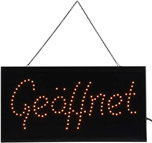 LED Display Schild Leuchtschild GEÖFFNET, Werbeschild Leuchtreklame Leuchtschild