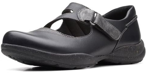 Clarks Women's Roseville Mary Jane Flat, Black Combi, 11