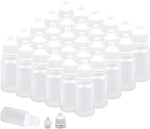 WUWEOT 150 Stück Tropfflaschen 10ml Quetschflaschen Flexible Liquid Flaschen Flaschen Behälter mit Deckel Leere Squeezable Fläschchen für Augentropfen Essential Öl Eliquids