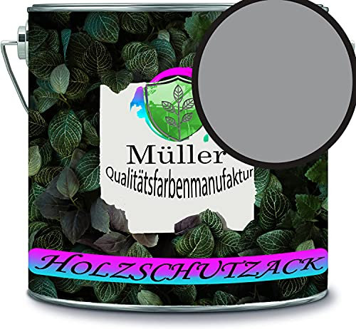 Müller - Vernice protettiva per legno, resistente alle intemperie, protezione a lungo termine dalle intemperie, colore protettivo per legno RAL 7045 Telegrau 1